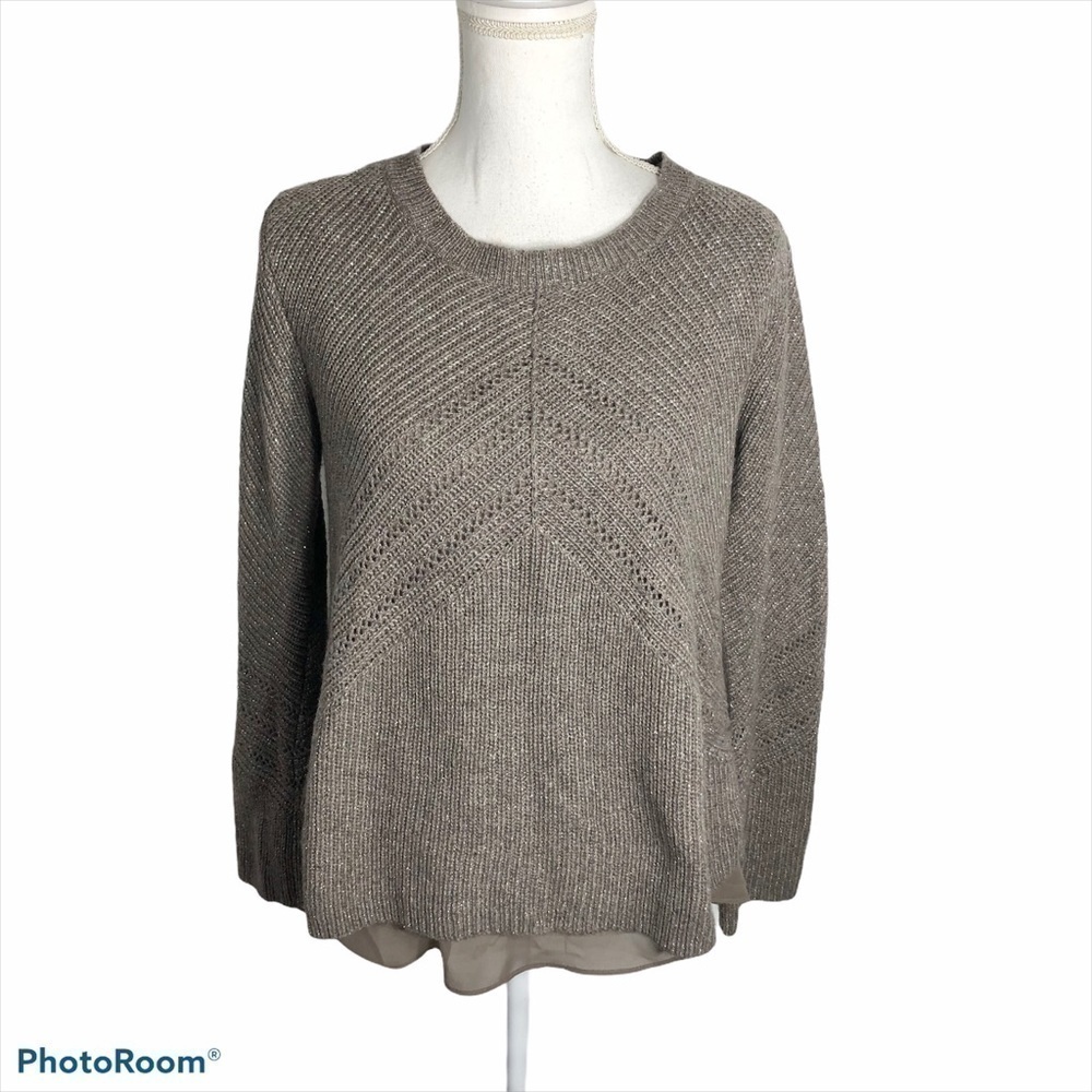 Lucky Brand Brown Metallic Sweater XL Women’s